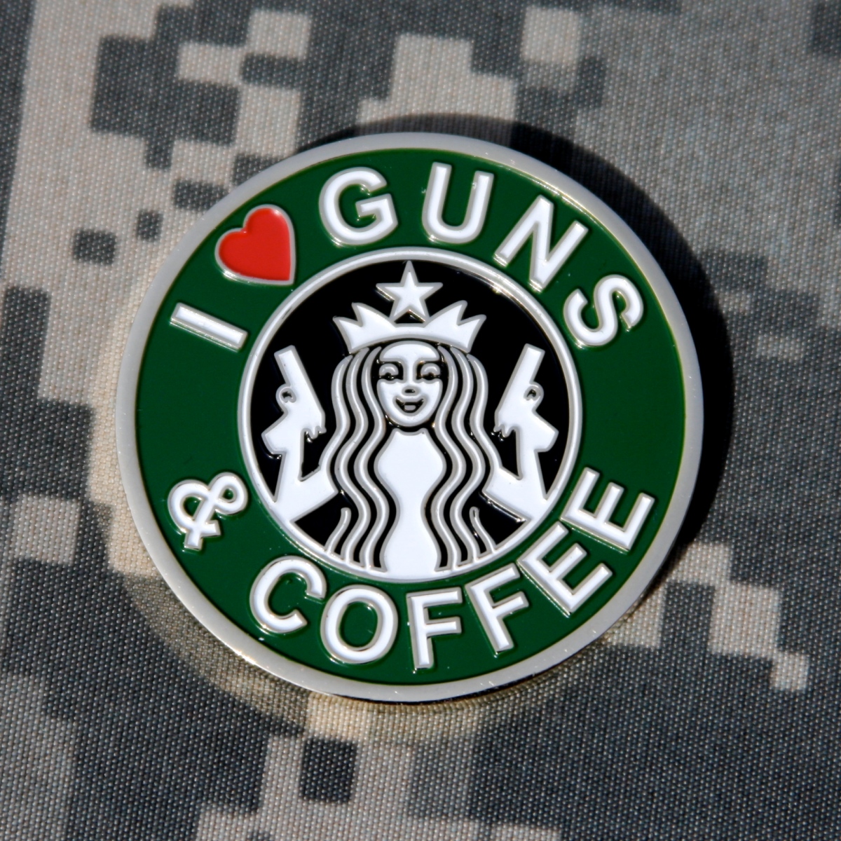 “I Love Guns & Coffee” Morale Challenge Coin | The Commander's Challenge1200 x 1200